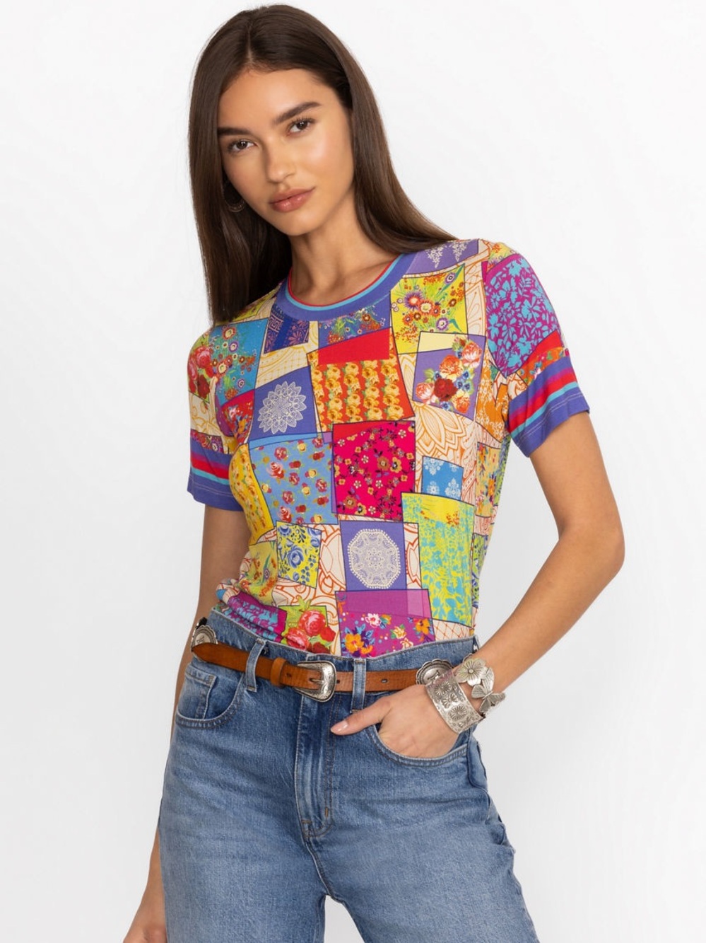 THE JANIE FAVORITE SHORT SLEEVE CREW NECK TEE XS